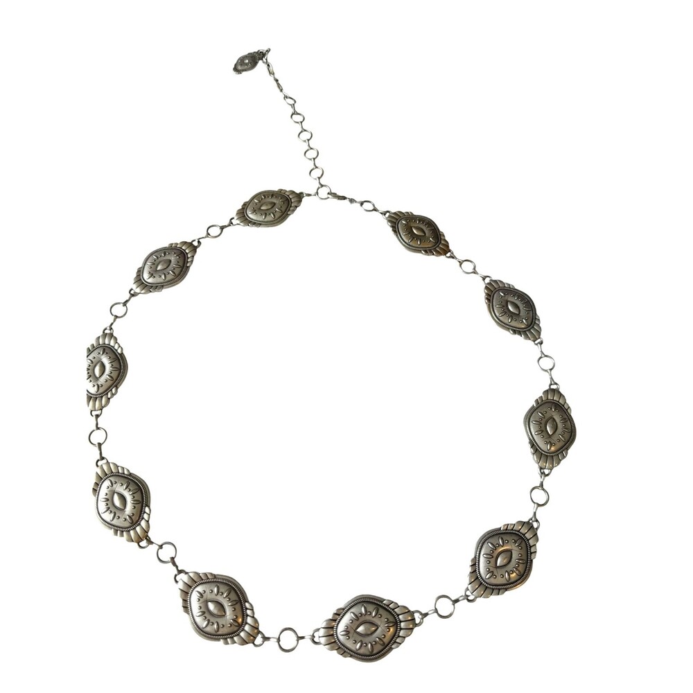 Idyllwind Silver Tone Concho Chain Belt Women Western Boho Adjustable - Picture 2 of 7